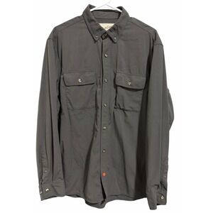 Duck Camp Midweight Hunting Shirt Gray Button Down Nylon LS200 Men's Size XL